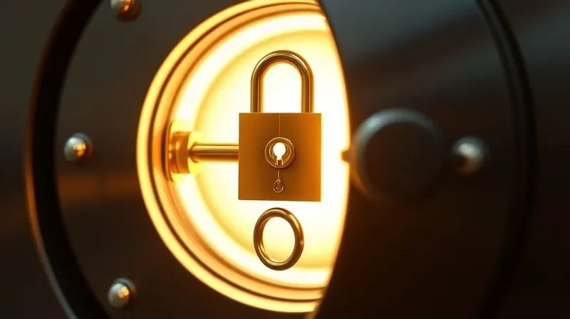 A photorealistic image of a golden key turning in a lock on a sleek, modern financial vault door, with bright light emanating from within, symbolizing access to tax-free growth. Professional photography, 8K, cinematic lighting, sharp focus on the key and lock, depth of field blurring the background, shot on a high-end DSLR.