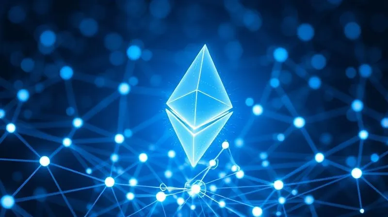 A photorealistic 3D representation of a glowing, translucent Ethereum smart contract, with lines of code visibly flowing through it, surrounded by a network of interconnected digital nodes. Cinematic lighting emphasizing the contract's complexity and transparency, 8K hyper-detailed, sharp focus, depth of field blurring the background, professional photography, shot on a high-end DSLR.