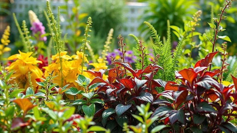 A photorealistic, professional photography, 8K, cinematic lighting, sharp focus, depth of field, shot on a high-end DSLR, showing a vibrant, diverse garden with different types of healthy plants, each representing a distinct investment sector or asset class, thriving together. The garden is well-maintained and robust, symbolizing a diversified and resilient investment portfolio.