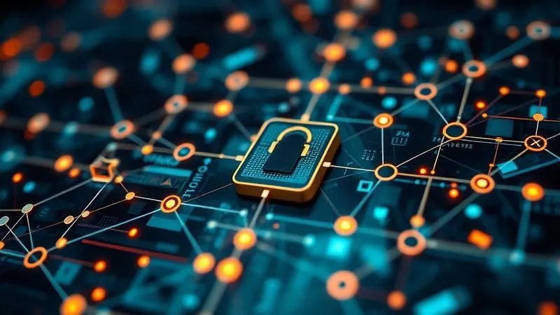 A photorealistic, professional photography, 8K, cinematic lighting, sharp focus, depth of field, shot on a high-end DSLR of a complex, interconnected digital architecture diagram representing data flow and governance within a secure fintech system, with glowing nodes and pathways, conveying order and control.