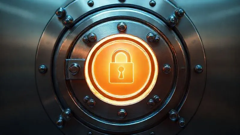 A photorealistic image of a secure, locked vault door with a glowing keyhole, symbolizing financial protection and security. The vault is in a modern, clean financial institution setting, with soft, professional lighting. Sharp focus on the keyhole, depth of field, 8K hyper-detailed.