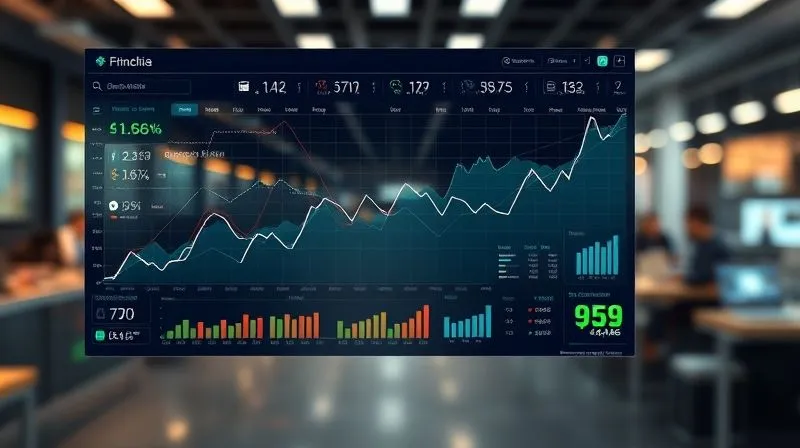 A photorealistic 3D visualization of a complex financial dashboard showing various metrics like cash flow, burn rate, and revenue growth with interconnected lines, set against a backdrop of a blurred, fast-moving business environment. Professional photography, 8K, cinematic lighting, sharp focus on the dashboard, depth of field blurring the background, shot on a high-end DSLR.