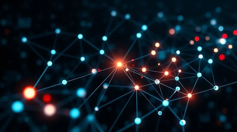 A photorealistic, professional photography, 8K, cinematic lighting, sharp focus, depth of field, shot on a high-end DSLR, depicting a complex network of glowing smart contract connections, with several red warning lights indicating potential vulnerabilities, against a dark, abstract blockchain background, symbolizing the intricate and risky nature of DeFi interactions.