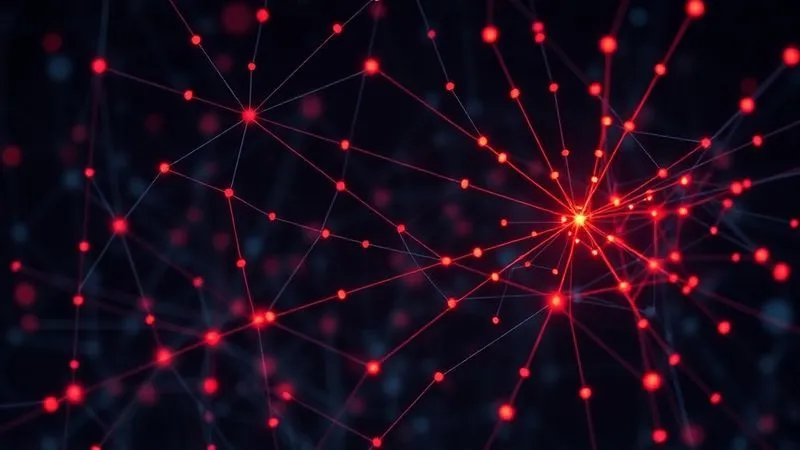 A photorealistic image of a complex web of interconnected data points, with some connections glowing red, subtly illustrating hidden biases and unequal pathways within a financial system. Cinematic lighting, sharp focus on the red connections, depth of field blurring the background, 8K hyper-detailed, professional photography, shot on a high-end DSLR.