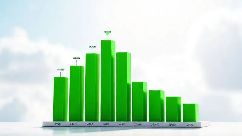 A photorealistic 3D bar chart showing the steady growth of a business emergency fund over time, with clear milestones marked. The bars are green and progressively taller, set against a backdrop of a clear, bright sky, symbolizing progress and hope. Cinematic lighting, sharp focus on the chart, depth of field blurring the background, 8K hyper-detailed.