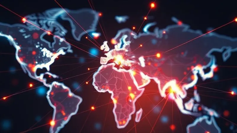 A photorealistic image of a complex, interwoven network of glowing data points and lines converging towards a central point, symbolizing the confluence of multiple economic indicators. The background is a blurred global map, with a sense of intricate connectivity. 8K, cinematic lighting, sharp focus, depth of field.