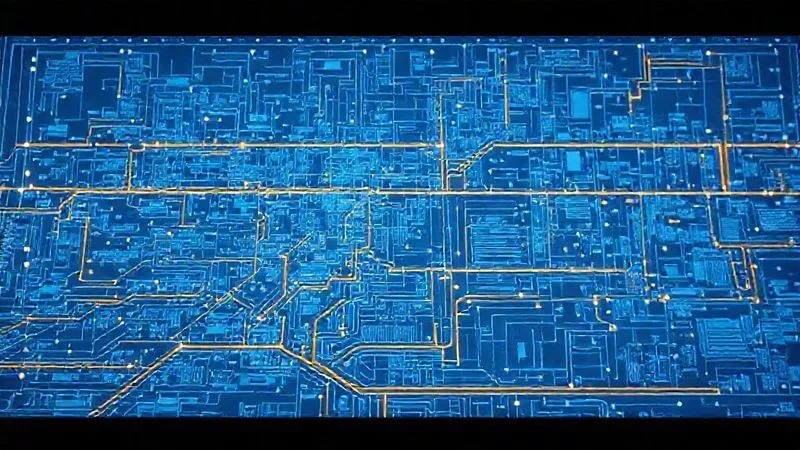 A photorealistic image of a complex architectural blueprint for a modern financial institution, with glowing lines representing compliance pathways and secure data flows, overlaid on a digital interface showing agile development sprints. Professional photography, 8K, cinematic lighting, sharp focus, depth of field, shot on a high-end DSLR.