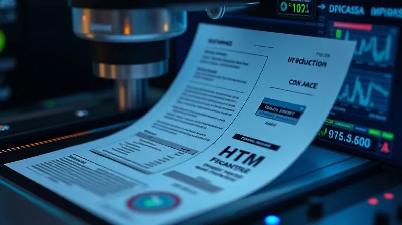 photorealistic, professional photography, 8K, cinematic lighting, sharp focus, depth of field, shot on a high-end DSLR. Close-up of a financial document being scanned by a sleek, modern AI-powered automated system, with data points and green checkmarks indicating successful processing, conveying efficiency and precision.