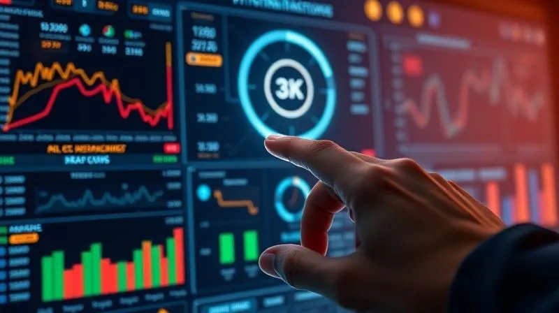 A photorealistic, professional photography, 8K, cinematic lighting, sharp focus, depth of field, shot on a high-end DSLR, of a hand operating a sophisticated digital risk management dashboard, showing real-time metrics, threat alerts, and compliance statuses for multiple cryptocurrency exchanges. The screen glows with intricate data visualizations, reflecting a proactive and continuous monitoring approach.