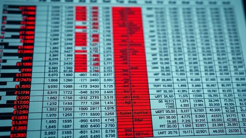 A photorealistic image of a complex financial ledger, with certain lines highlighted in red, depicting a stark disparity in payout columns. The visual emphasizes financial risk and uneven distribution, with a somber, analytical tone. Cinematic lighting, sharp focus on the ledger, depth of field, 8K hyper-detailed, professional photography, shot on a high-end DSLR.