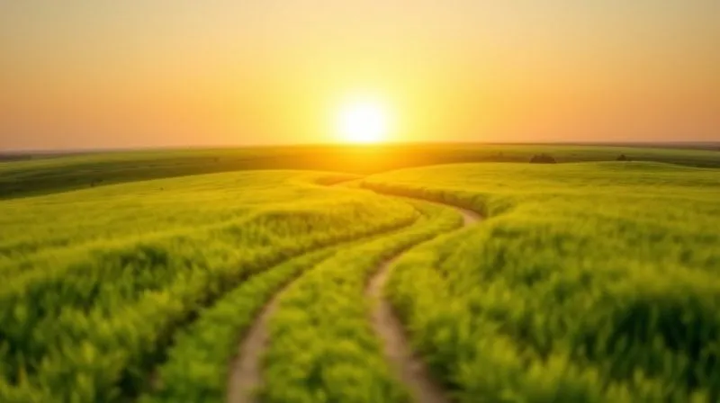 A photorealistic image of a clear, well-lit path winding through a lush, green landscape towards a distant, bright horizon under a rising sun, symbolizing hope and a clear future. Professional photography, 8K, cinematic lighting, sharp focus on the path, depth of field blurring the distant sun, shot on a high-end DSLR.